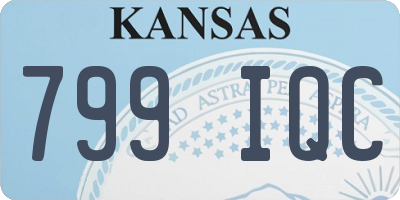 KS license plate 799IQC