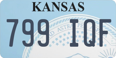 KS license plate 799IQF