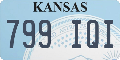 KS license plate 799IQI