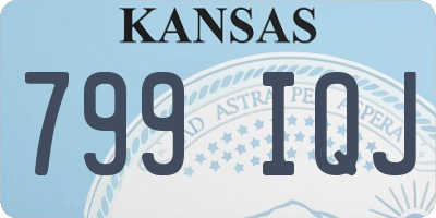 KS license plate 799IQJ
