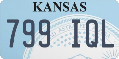 KS license plate 799IQL