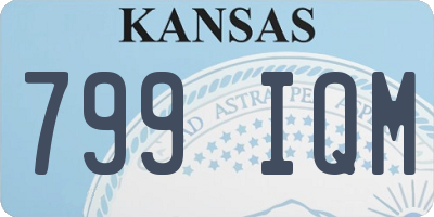 KS license plate 799IQM