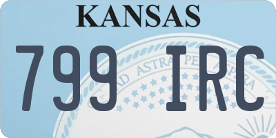 KS license plate 799IRC