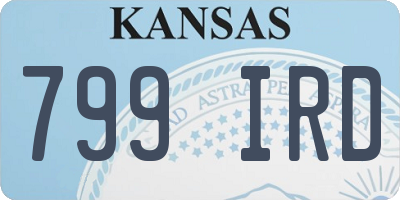 KS license plate 799IRD