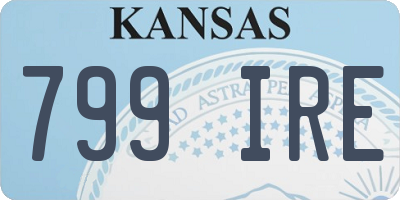 KS license plate 799IRE