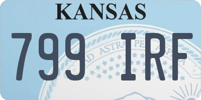 KS license plate 799IRF