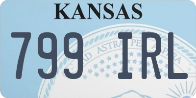 KS license plate 799IRL