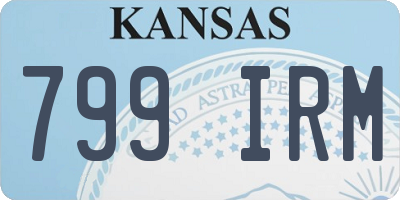 KS license plate 799IRM