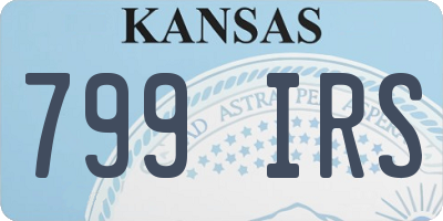 KS license plate 799IRS