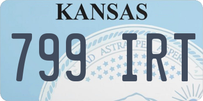 KS license plate 799IRT