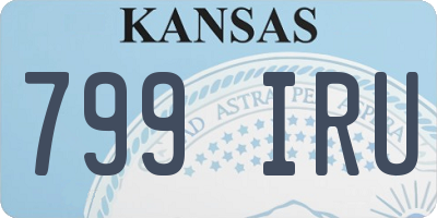 KS license plate 799IRU