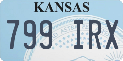 KS license plate 799IRX