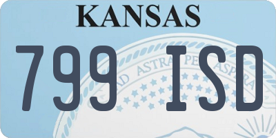 KS license plate 799ISD