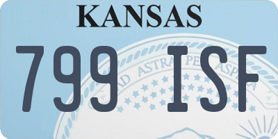 KS license plate 799ISF