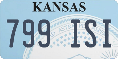 KS license plate 799ISI