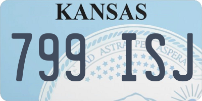 KS license plate 799ISJ