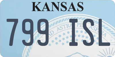 KS license plate 799ISL