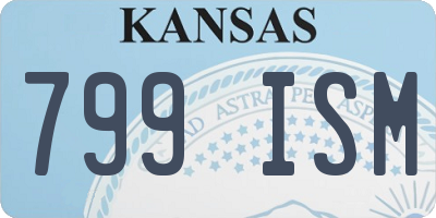 KS license plate 799ISM