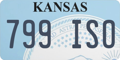 KS license plate 799ISO