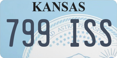 KS license plate 799ISS