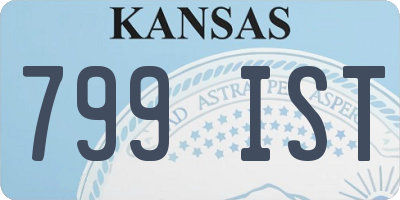 KS license plate 799IST