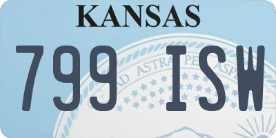 KS license plate 799ISW