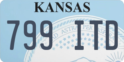 KS license plate 799ITD