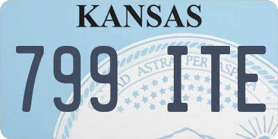 KS license plate 799ITE