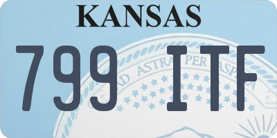 KS license plate 799ITF