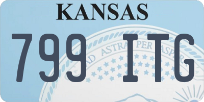 KS license plate 799ITG
