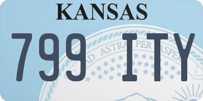 KS license plate 799ITY