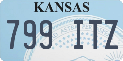 KS license plate 799ITZ