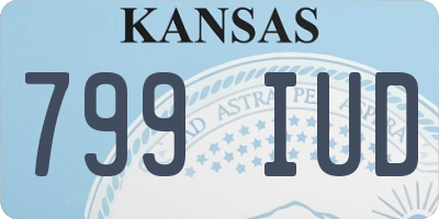 KS license plate 799IUD