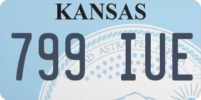 KS license plate 799IUE