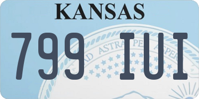 KS license plate 799IUI