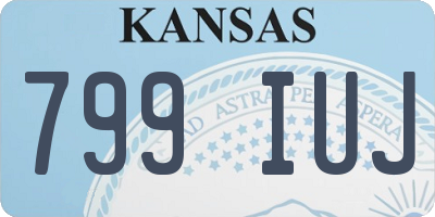 KS license plate 799IUJ
