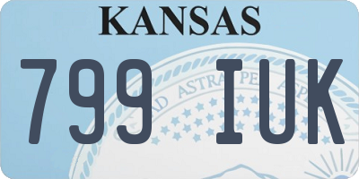 KS license plate 799IUK