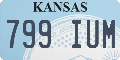KS license plate 799IUM
