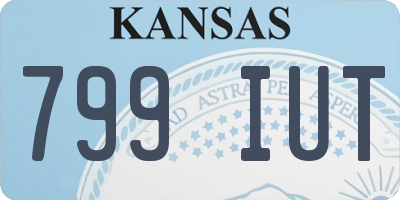 KS license plate 799IUT