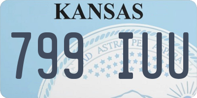 KS license plate 799IUU