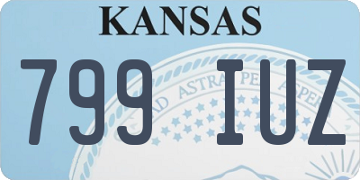KS license plate 799IUZ