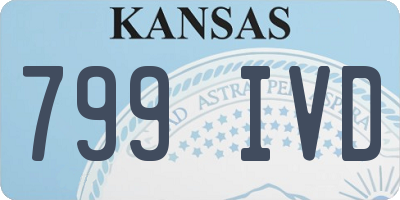 KS license plate 799IVD