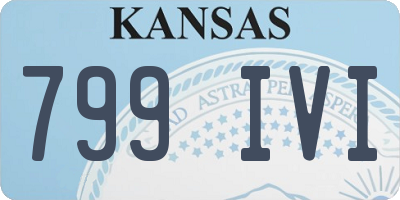 KS license plate 799IVI