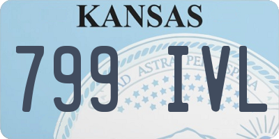KS license plate 799IVL