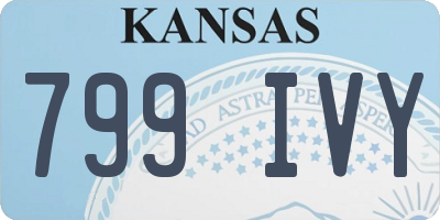 KS license plate 799IVY