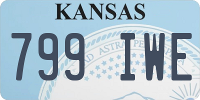 KS license plate 799IWE