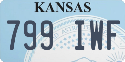 KS license plate 799IWF