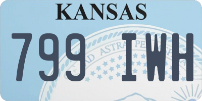 KS license plate 799IWH