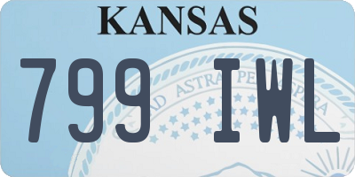 KS license plate 799IWL