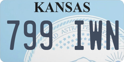 KS license plate 799IWN
